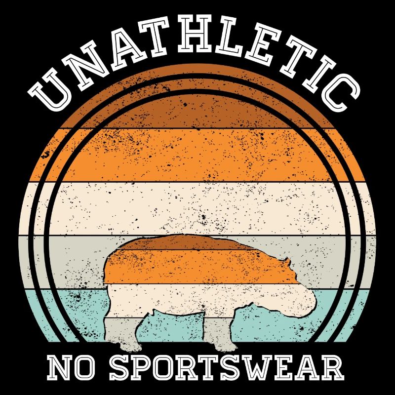Unathletic no Sportswear Nilpferd Retro Flußpferd