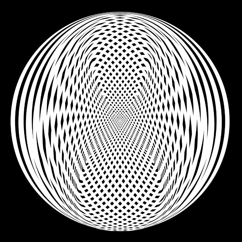 Illusion d’optique abstraite de forme ronde noire