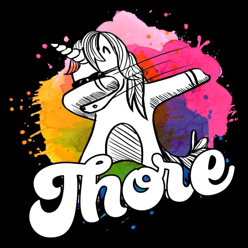 THORE - Beautiful Boy Name with Cool Unicorn
