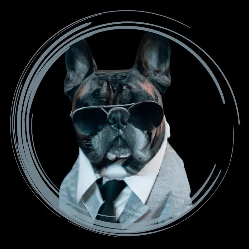 Mignon tyran de style mafia français bouledogue