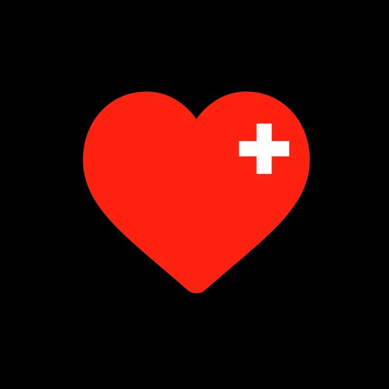 Schweiz Suisse Herz mit Schweizerkreuz
