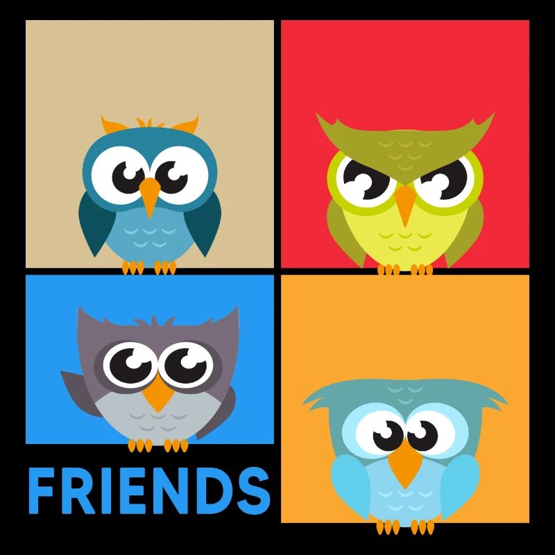 Eule "bunte Eulen" eulenchaos Eulen-Kunst