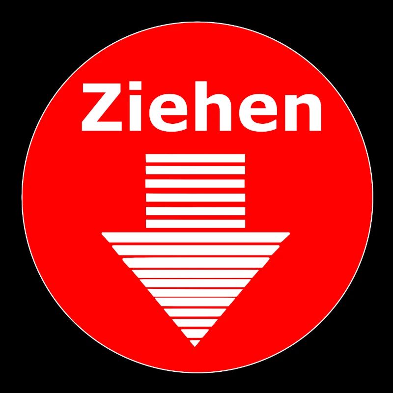 Schild Ziehen Mit Pfeil rot und weiß