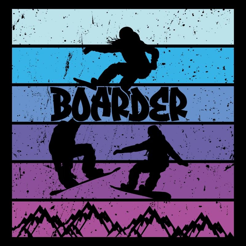 Camisa de snowboard snowboard - Boarder Vintage