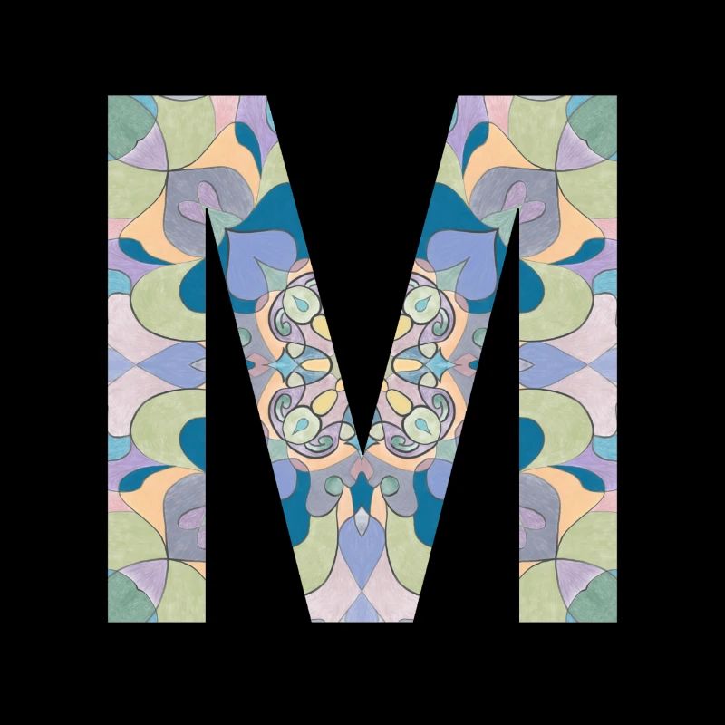 Lettre M en mandala