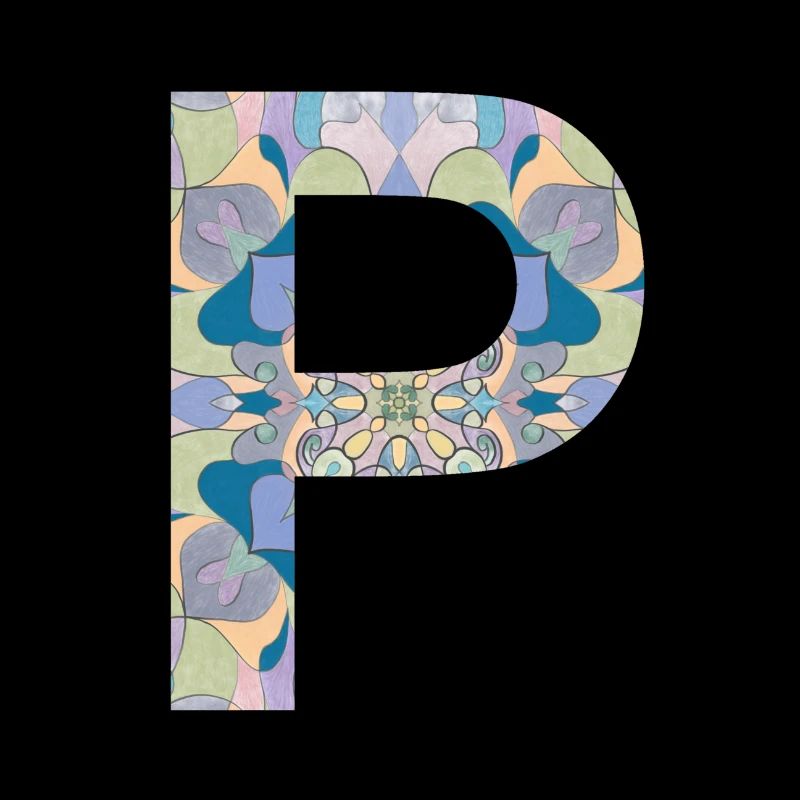 Lettre P en mandala