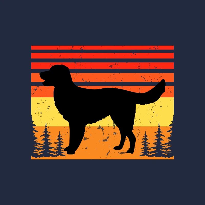 Allemand Pointer Chien Silhouette Rétro