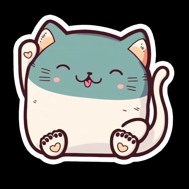 Autocollants mignons de mensonges et de sommeils de chat mignon