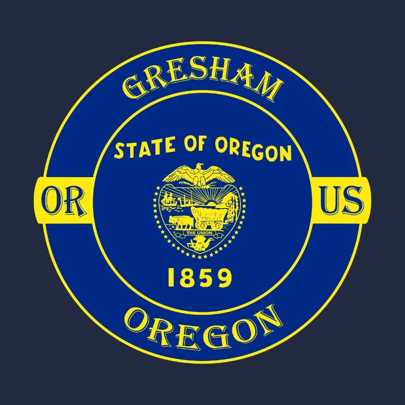 Gresham Oregon Flagge USA Reise Souvenir Abzeichen