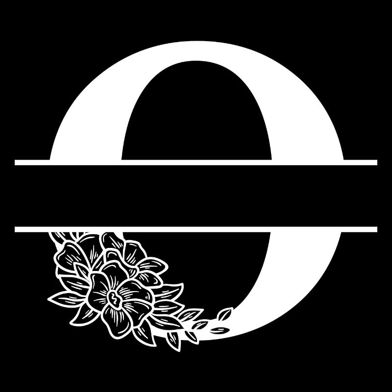 Personalized floral letter O