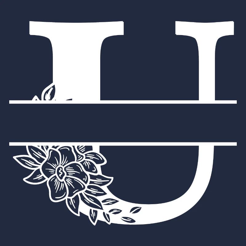 Personalisierter Blumenbuchstabe U