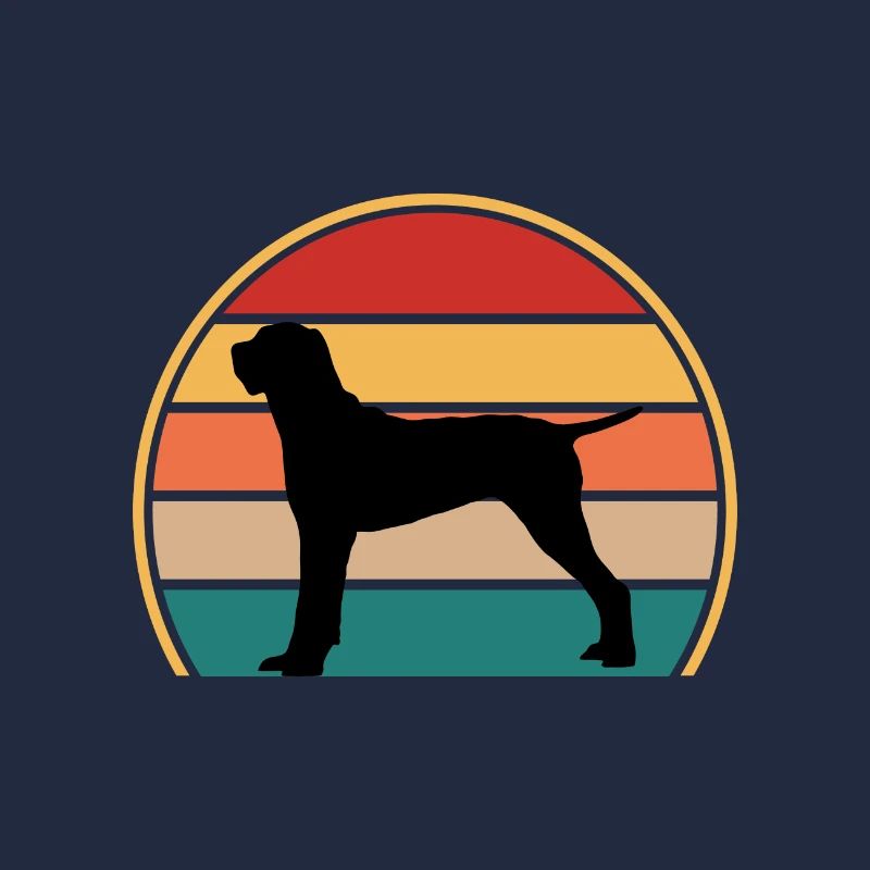 Ariege Pointer Dog Lover Silhouette Vintage Sunset