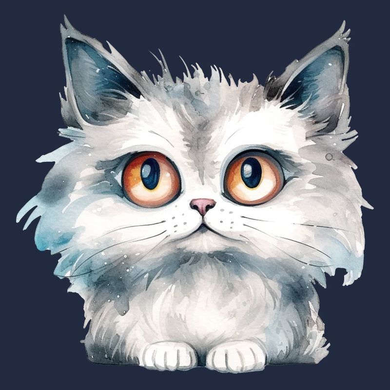 Dessin à l’aquarelle du chat des forêts norvégiennes