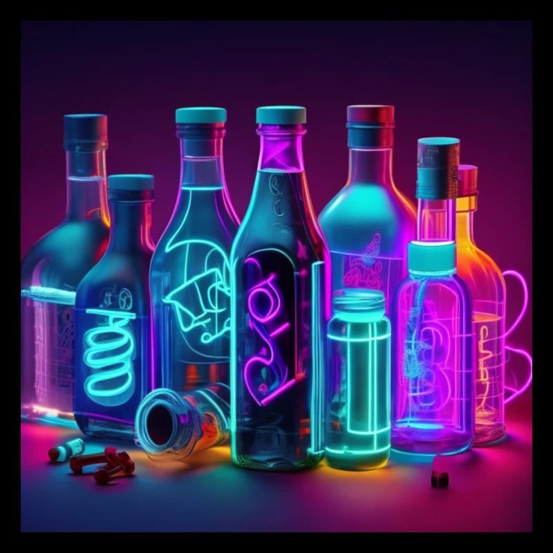 Creative Bottles Neon Lights