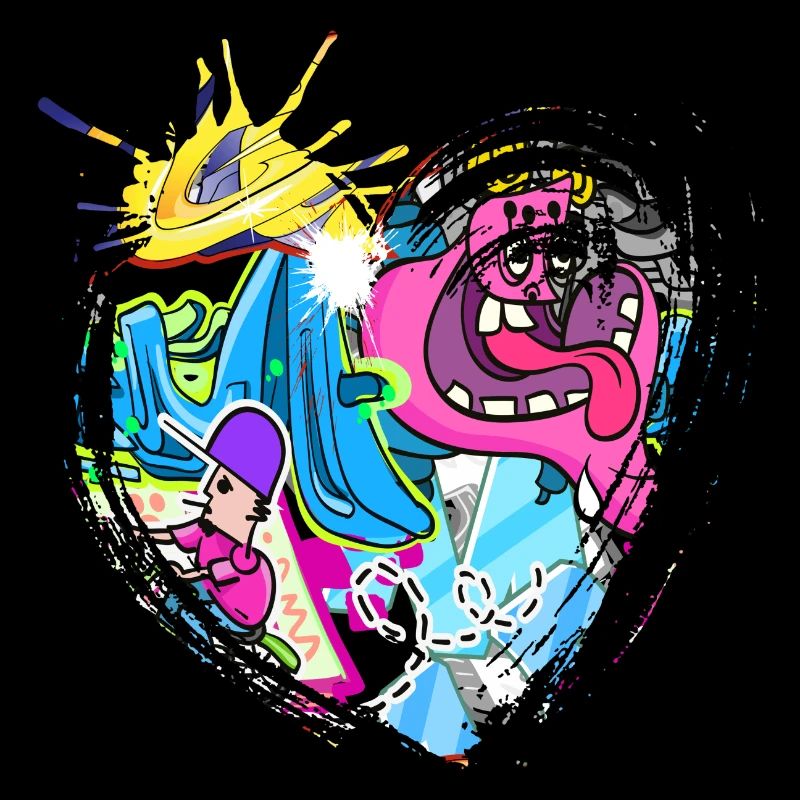 Graffiti style Splash hip hop colors painter color