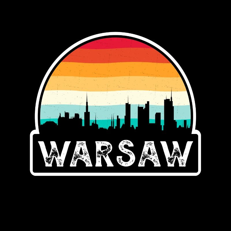 Varsovie Pologne Flag Skyline Souvenir de voyage