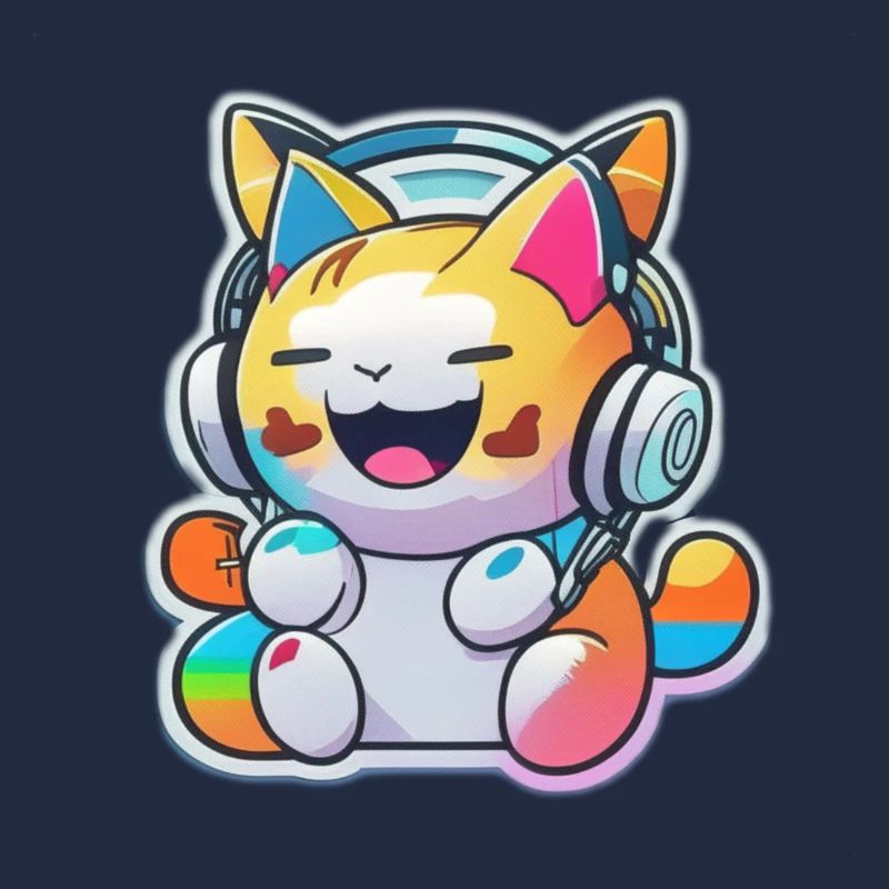 Chat arc-en-ciel