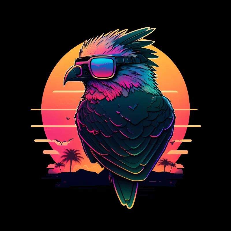 Synthwave sunset Bird