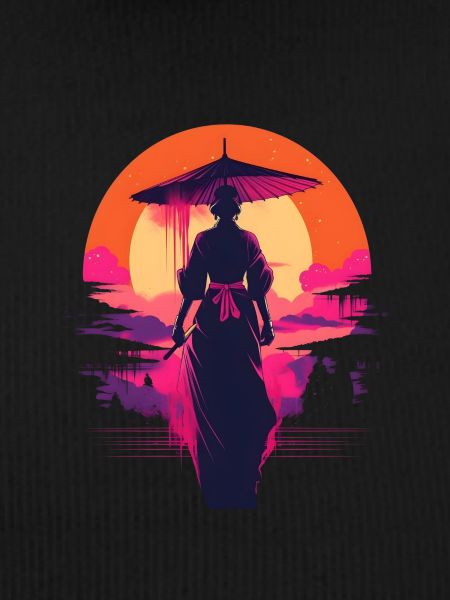 Synthwave Japan woman