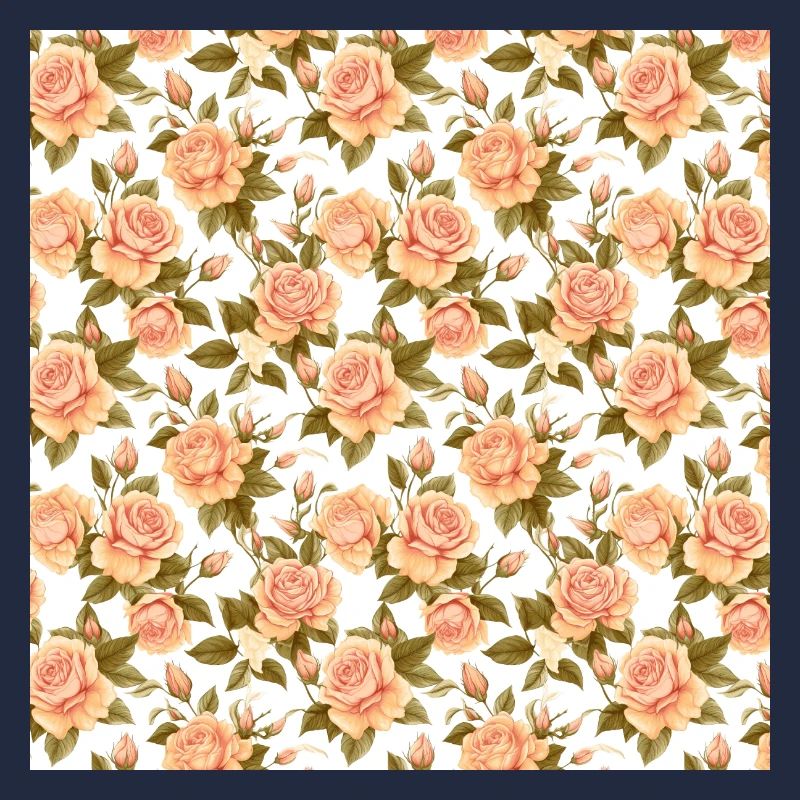 Roses Seamless Pattern Beautiful Elegant Aesthetic