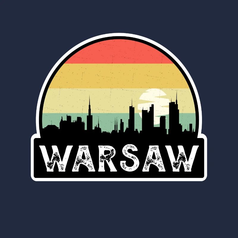 Varsovie Pologne Flag Skyline Souvenir de voyage