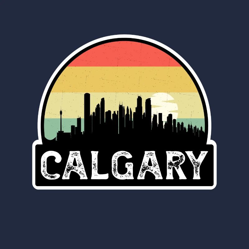 Calgary Canada Flag Skyline Souvenir de voyage