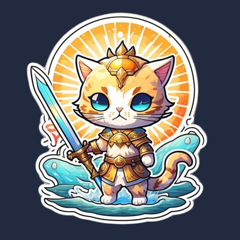 mignon chaton épée de la plage de l’été