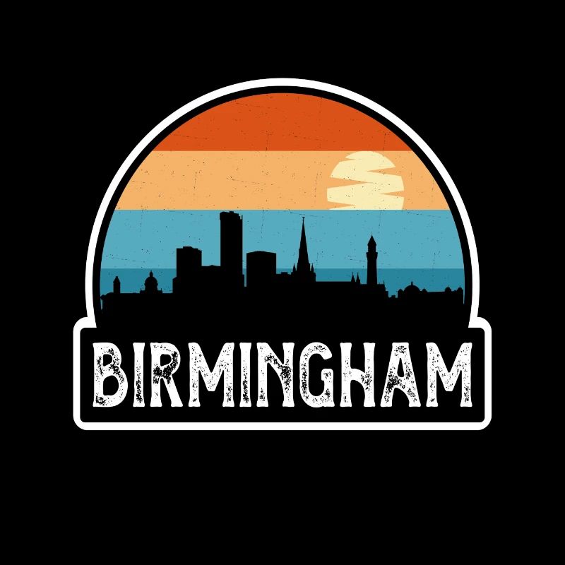 Birmingham, Angleterre, drapeau, Skyline, souvenir de voyage