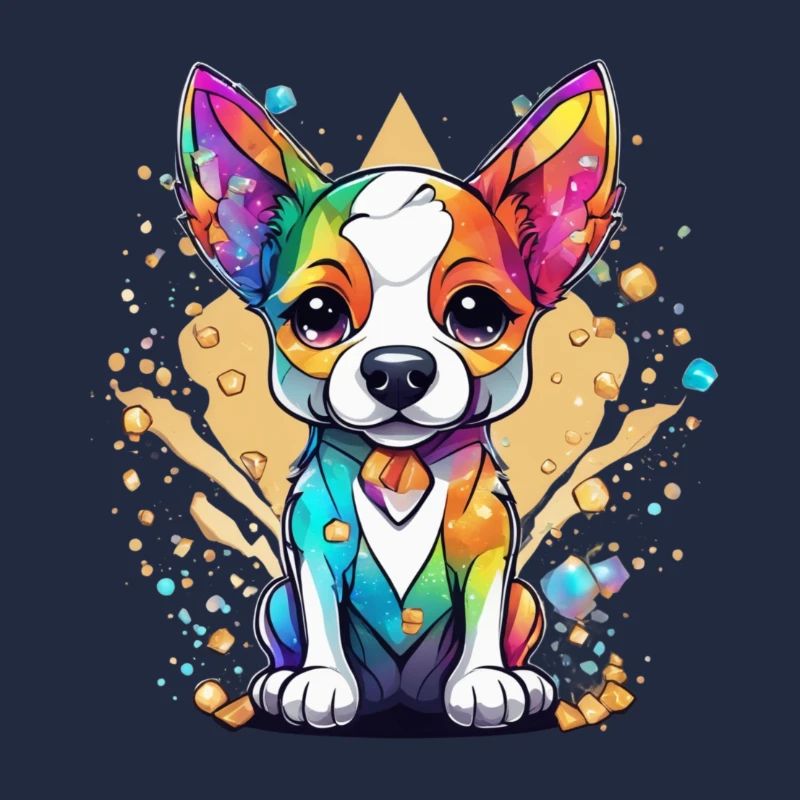 Chien coloré mignon