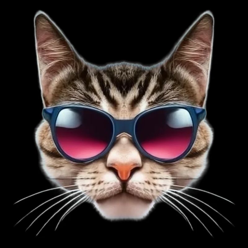 Chat Classe avec Lunettes de Soleil