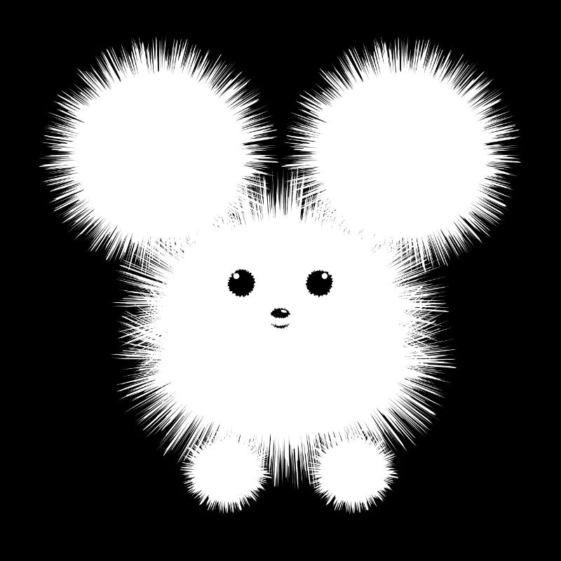 Print CUTE SMALL FLUFFY WHITE DOG