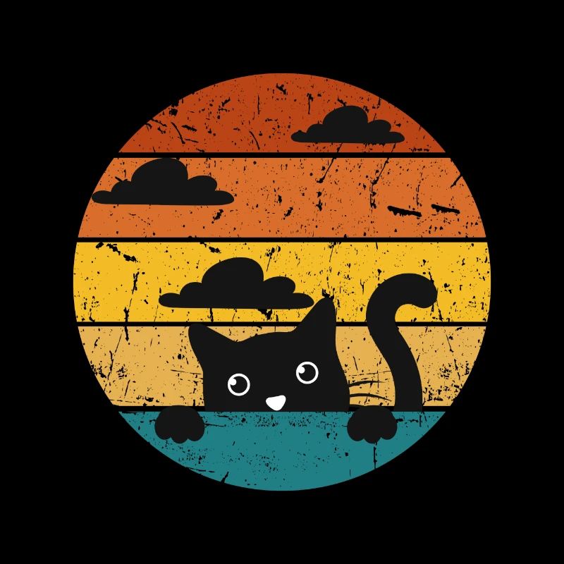 Chat rétro drôle