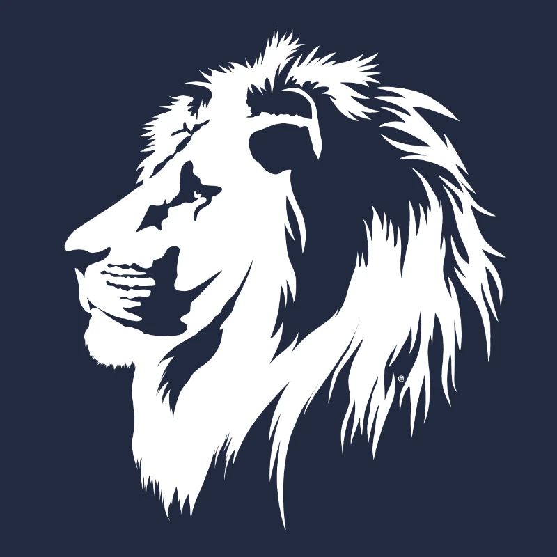 Lion Portrait (white)