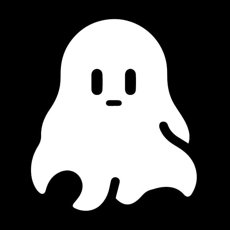 Spooky Cute Kawaii Ghost Design