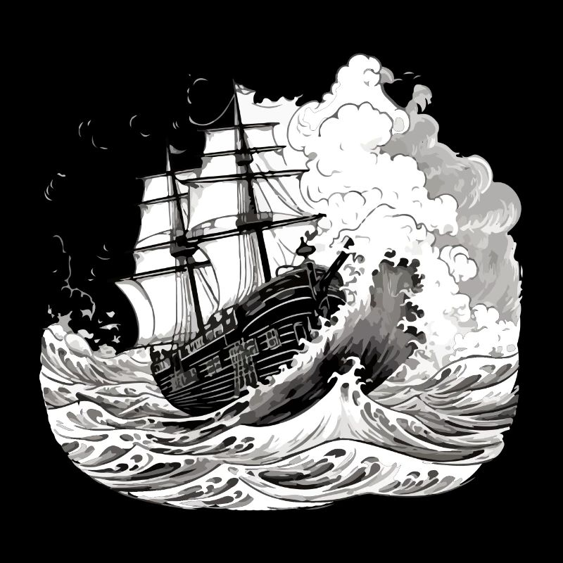 Bateau dans les vagues n°2