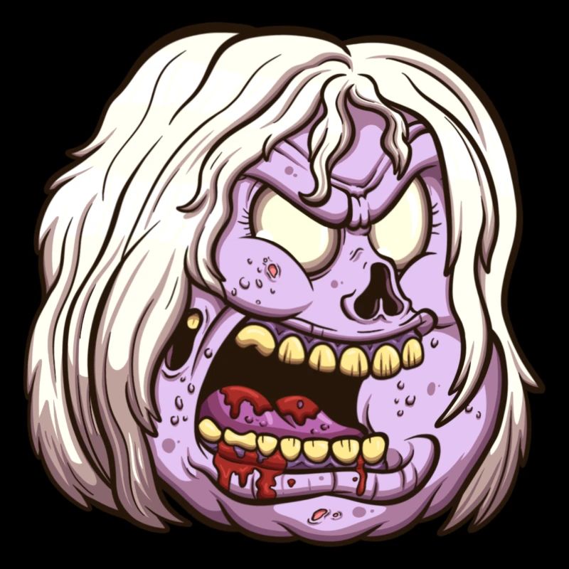 Weiblicher Zombiekopf