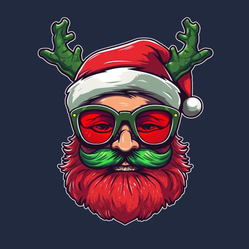 Conception du logo Ugly Christmas Santa Clause