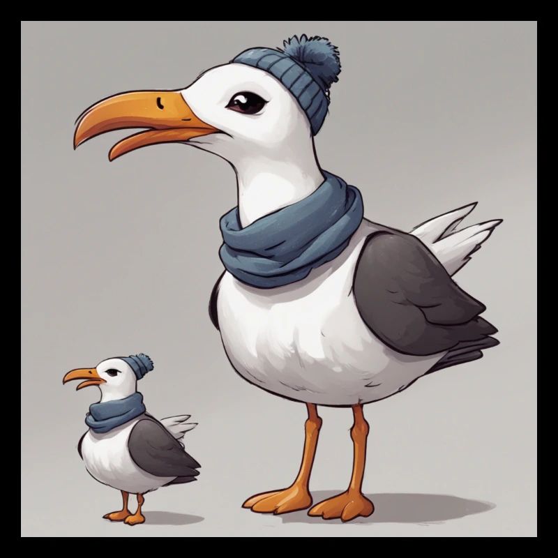 Möwe mit Schal