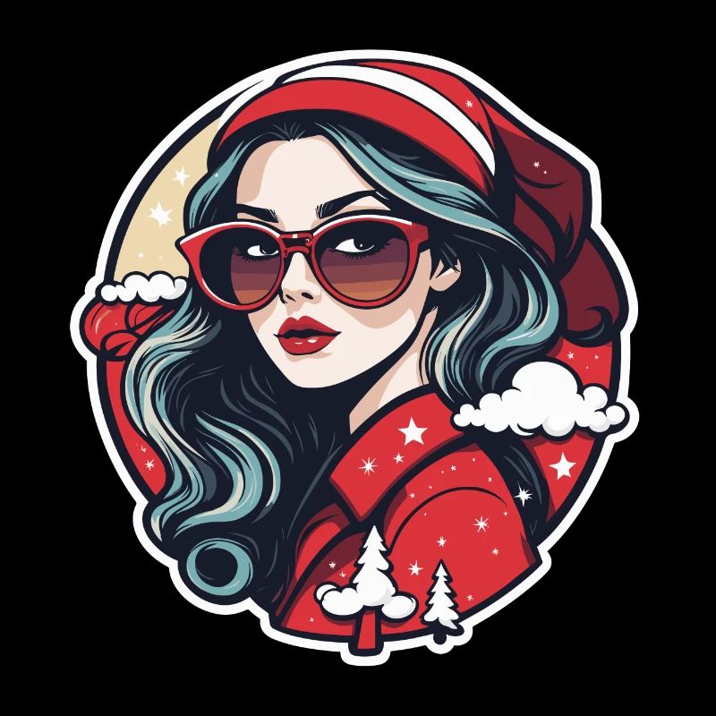 Illustration de Noël fille