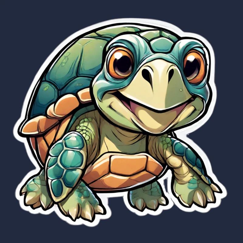 Jeune tortue joyeuse