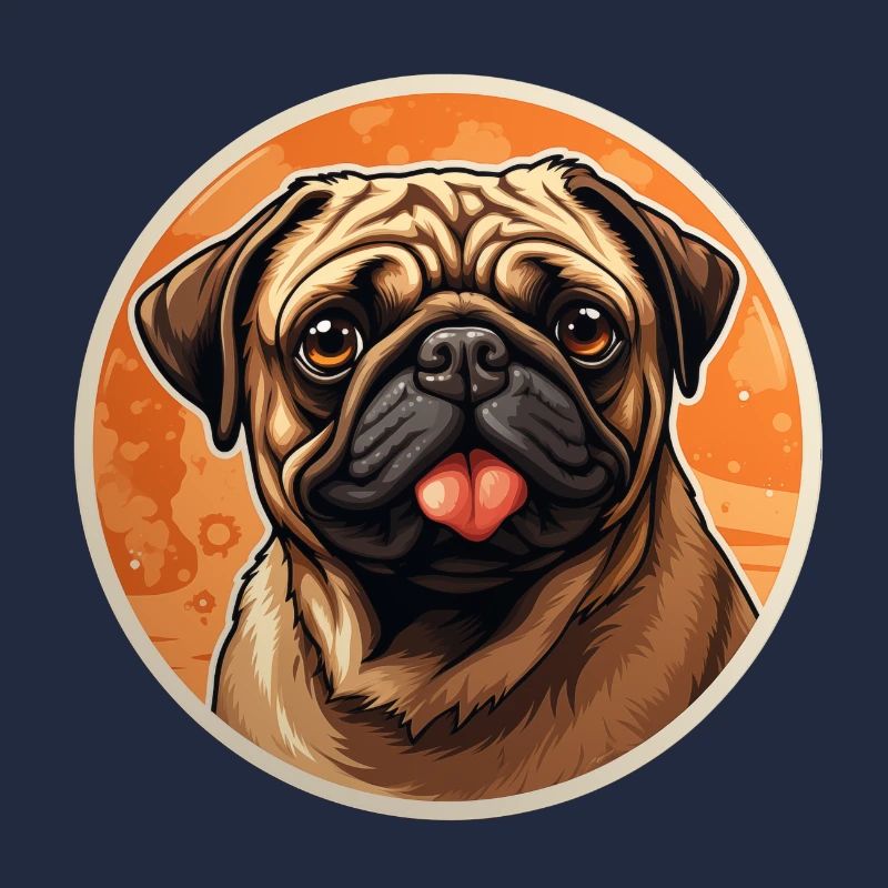 Treu blickender Mops Kopf