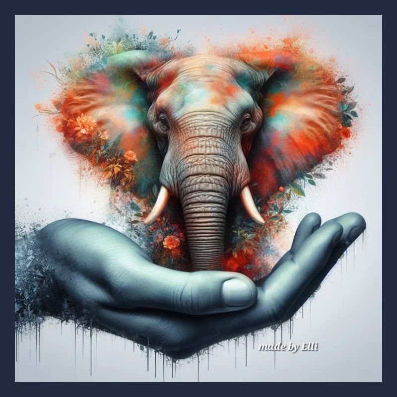 Les éléphants aiment, préservent et protègent.