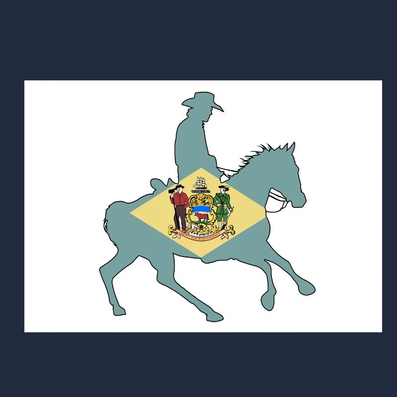 Cowboy drapeau de l’État du Delaware