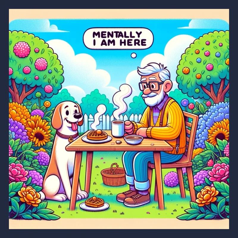 Friedlicher Großvater - mentally I am here