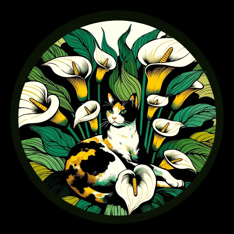 Calla Lilie Calico Katze