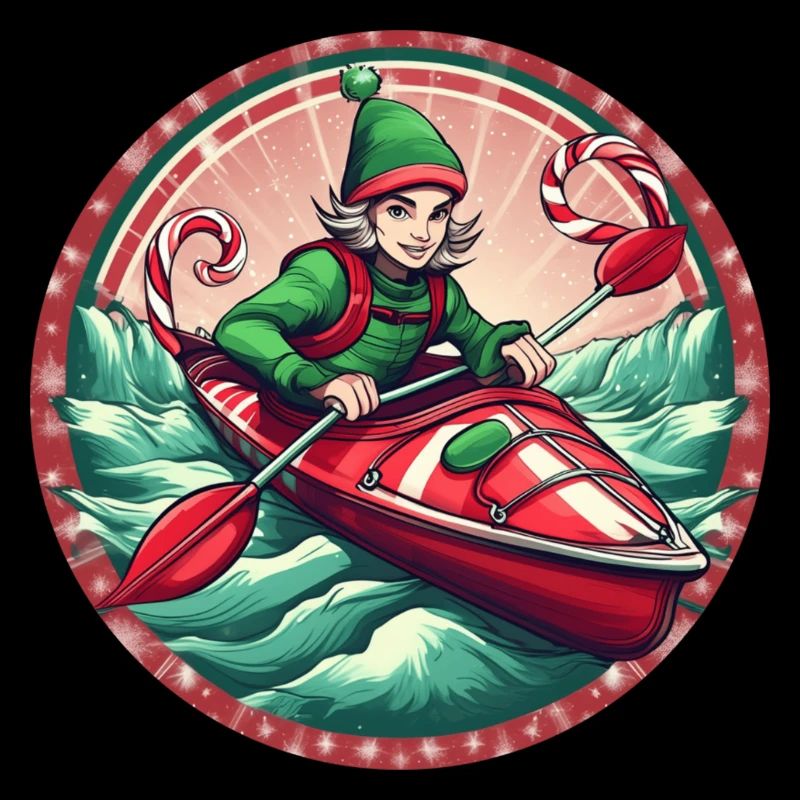 Kayak des elfes de Noël
