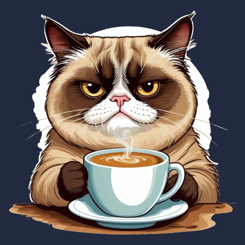 Grumpy Morning Cat