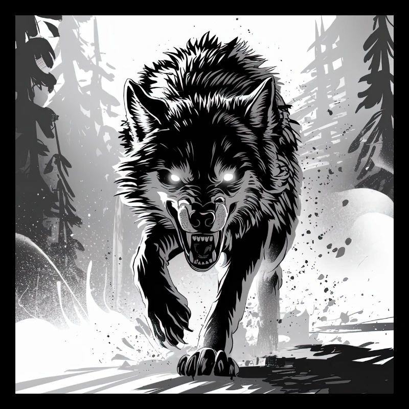 Wolf Animal Vector Nature Illustration Design Wild