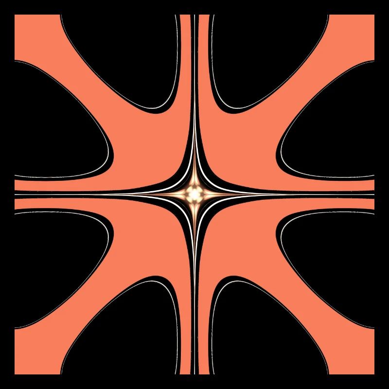 Abstract with a white pattern in the middle