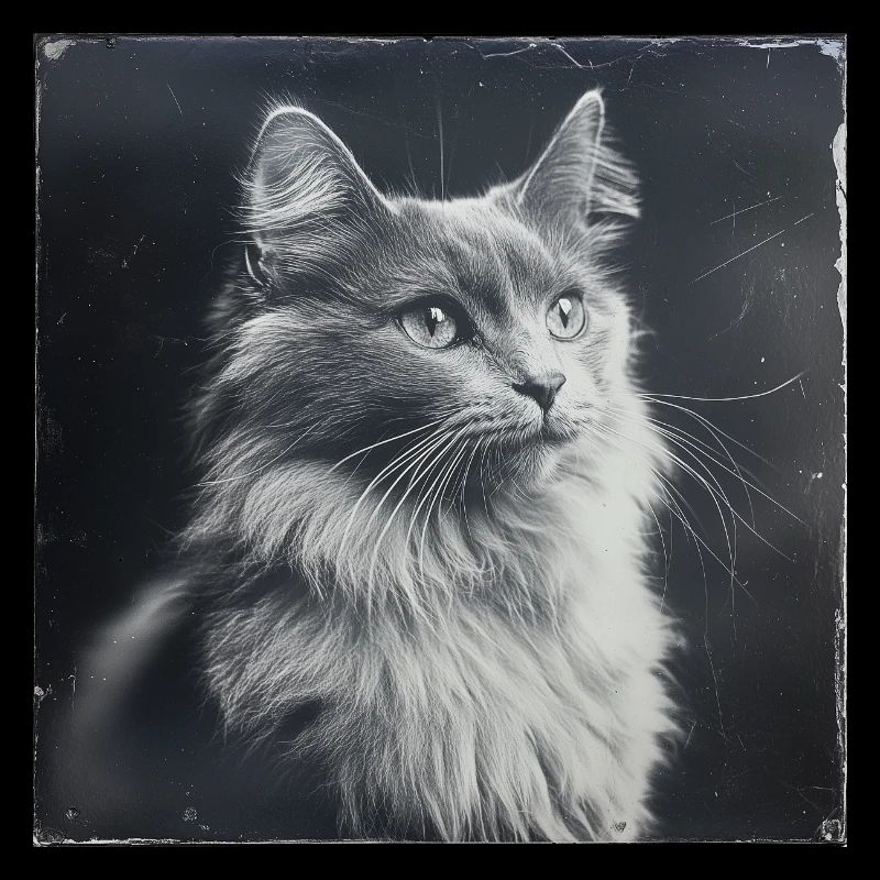 Animaux Noirs - Chat Antique